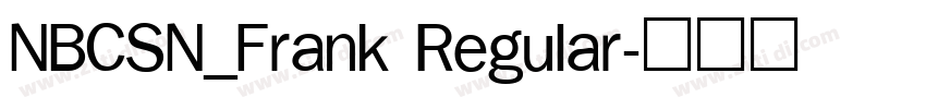 NBCSN_Frank Regular字体转换